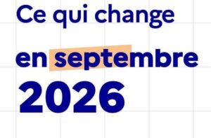 Ce qui a changé au 1er septembre